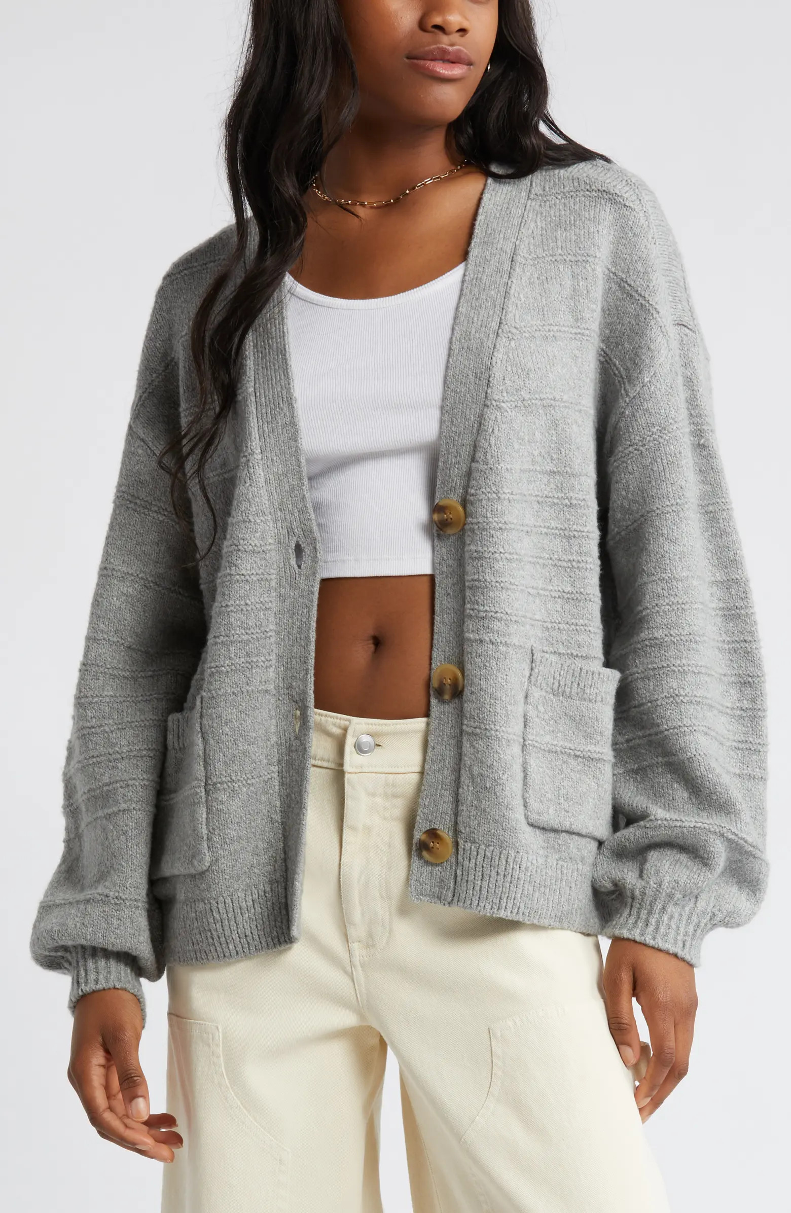 Everyday V-Neck Cotton Blend Cardigan | Nordstrom