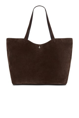 Jenni Kayne Suede Agnes Tote Bag in Chocolate - Chocolate. Size all. | FWRD 