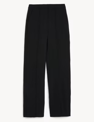 Twill Wide Leg Side Split Trousers | Marks & Spencer (UK)