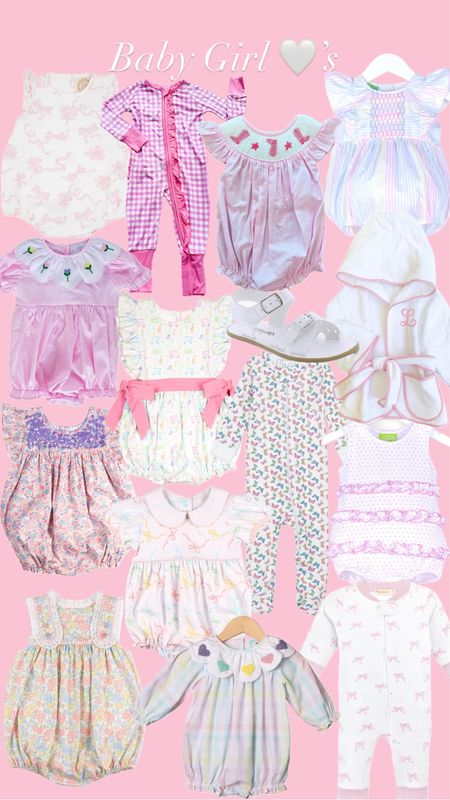 Baby girl outfits, pink baby girl outfits, smocked bubbles, baby bows, spring baby outfits 

#LTKbaby #LTKkids