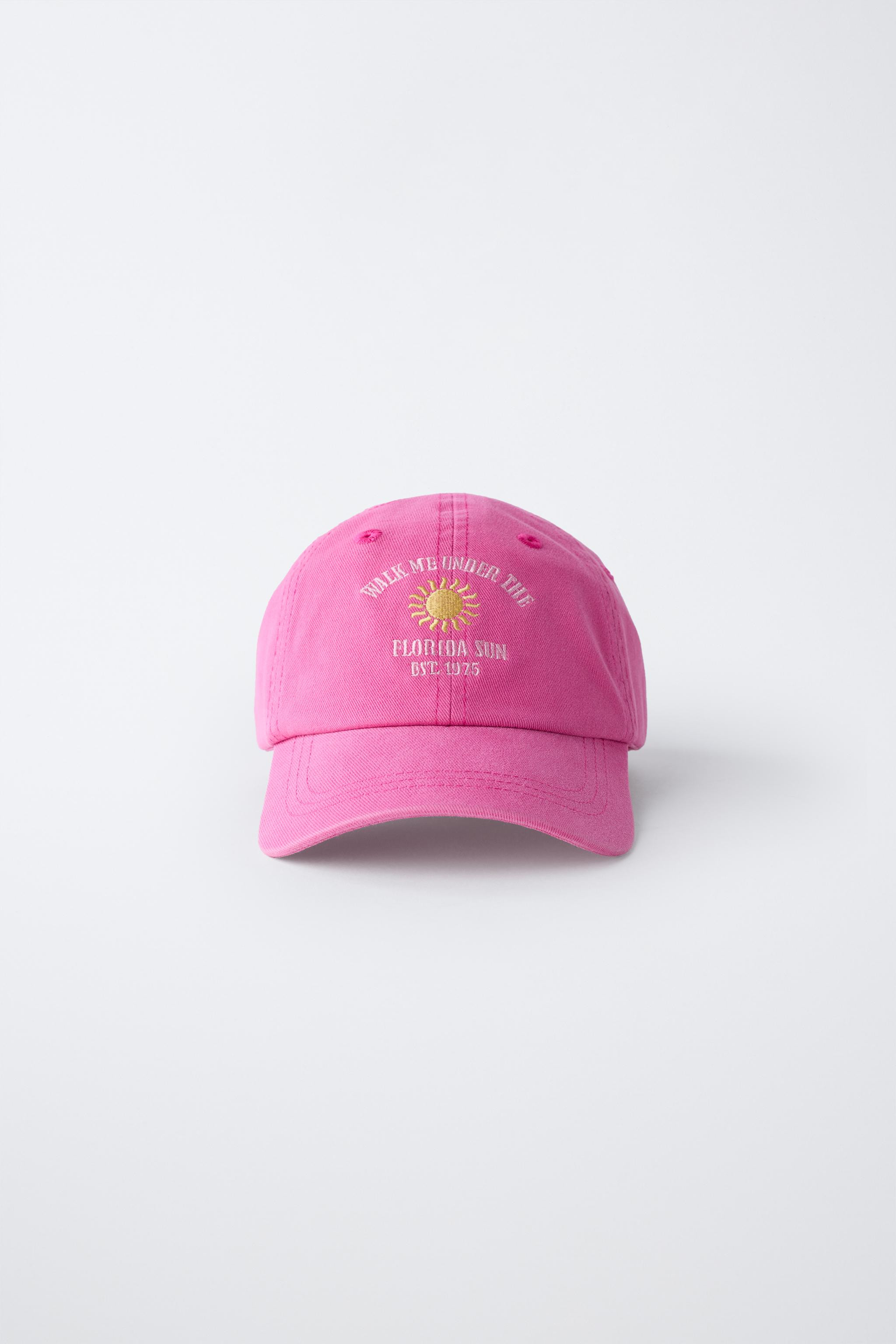 WASHED EFFECT EMBROIDERED CAP | Zara US