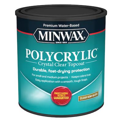 Minwax Polycrylic Clear Semi-Gloss Water-Based Polyurethane (1-Quart) Lowes.com | Lowe's