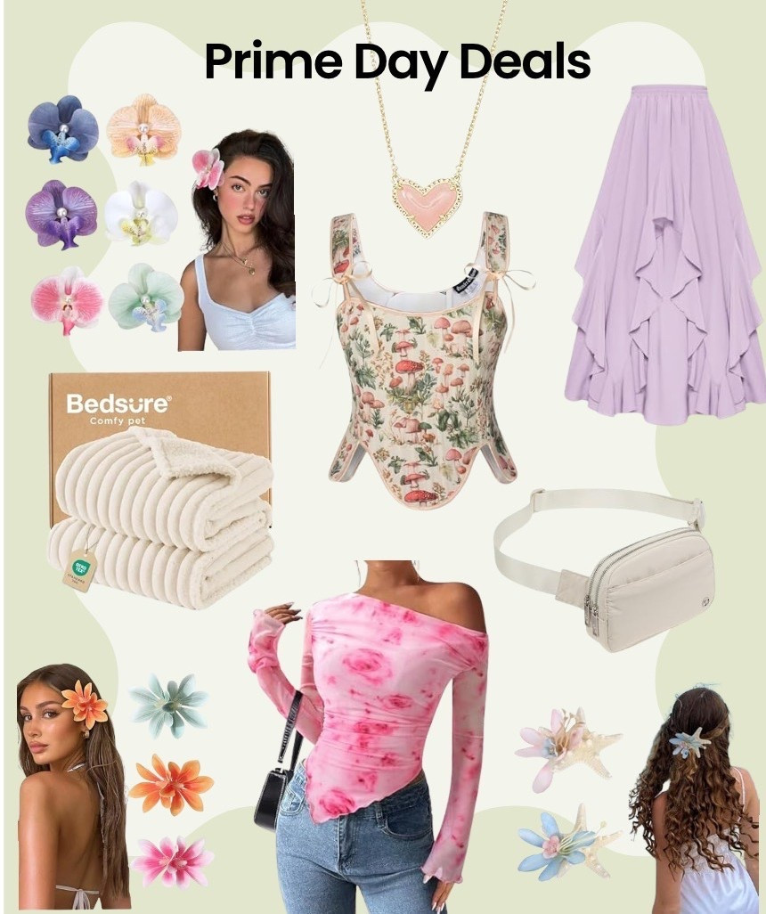 random girly things I’m shopping for during Prime Big Deals Days! surprisingly a lot of the stuff in my cart & saved for later is now on sale 👀 here are some favs 

• shopping for: winter vacation, renaissance faire, brunch outfits, gift for her, mermaidcore hair accessories 

[amazon prime favorites, affordable finds, gift ideas for bff, pastel outfits, feminine fashion must haves, floral print fairycore asymmetric long sleeve top, pink fairy outfit ideas]

#LTKFindsUnder50 #LTKSaleAlert #LTKFindsUnder100