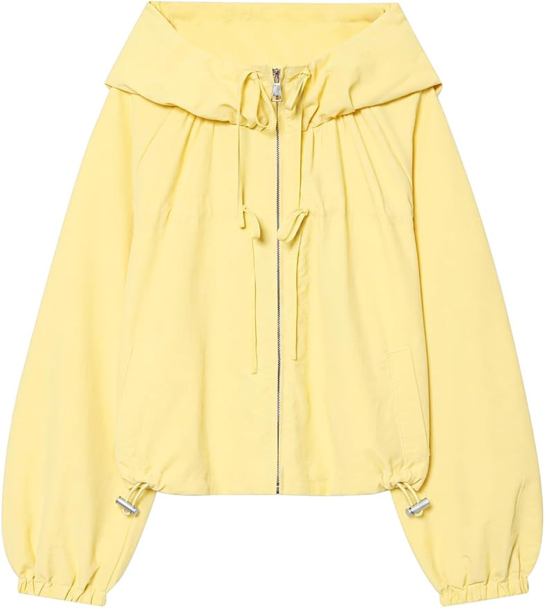 Women's Windbreaker Jacket Zip Up Hoodie Lightweight | Amazon (US)