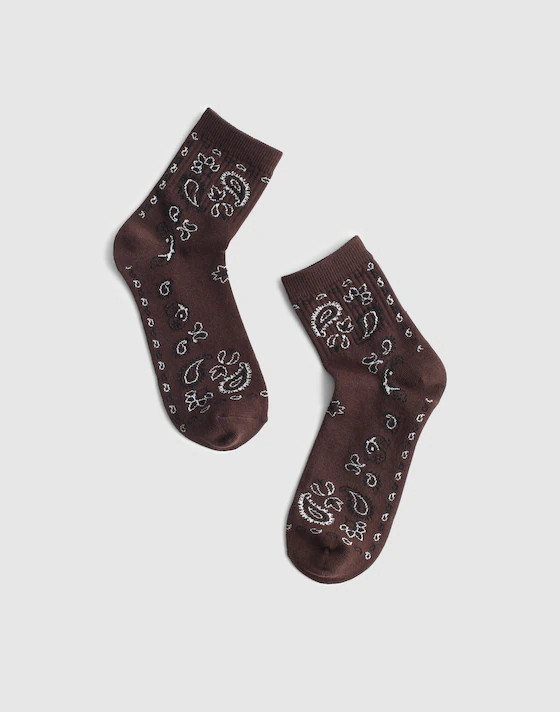 Bandana-Print Ankle Socks | Madewell