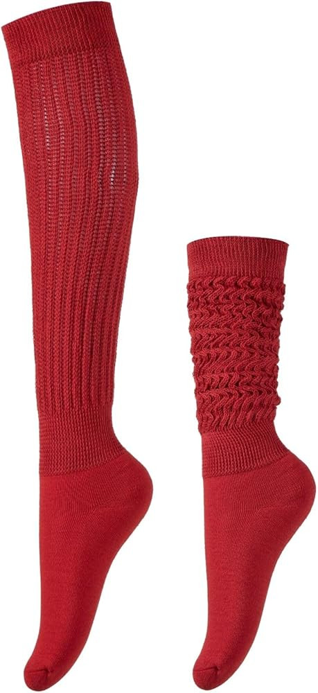 Long Slouch Scrunch Socks for Women, High Thick Stacked Boot Tube Socks | Amazon (US)