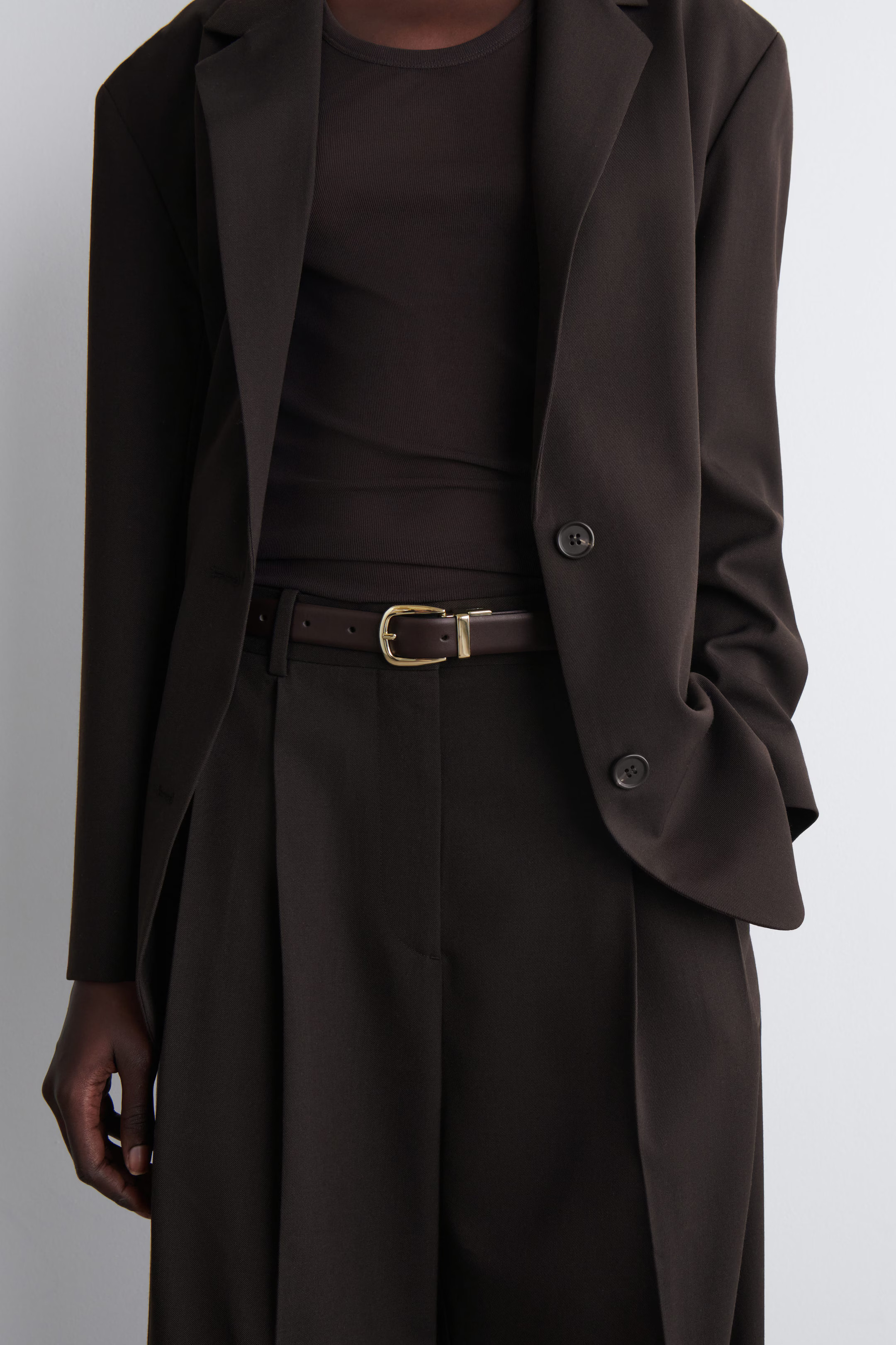 REVERSIBLE LEATHER BELT - BROWN / BORDEAUX | COS | COS UK