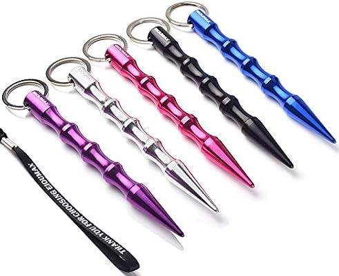 Self-Defence Key Chain Aluminum Anti-Wolf Defense Keychain, Ladies's Aviation Rings - 1 Pack with... | Amazon (US)