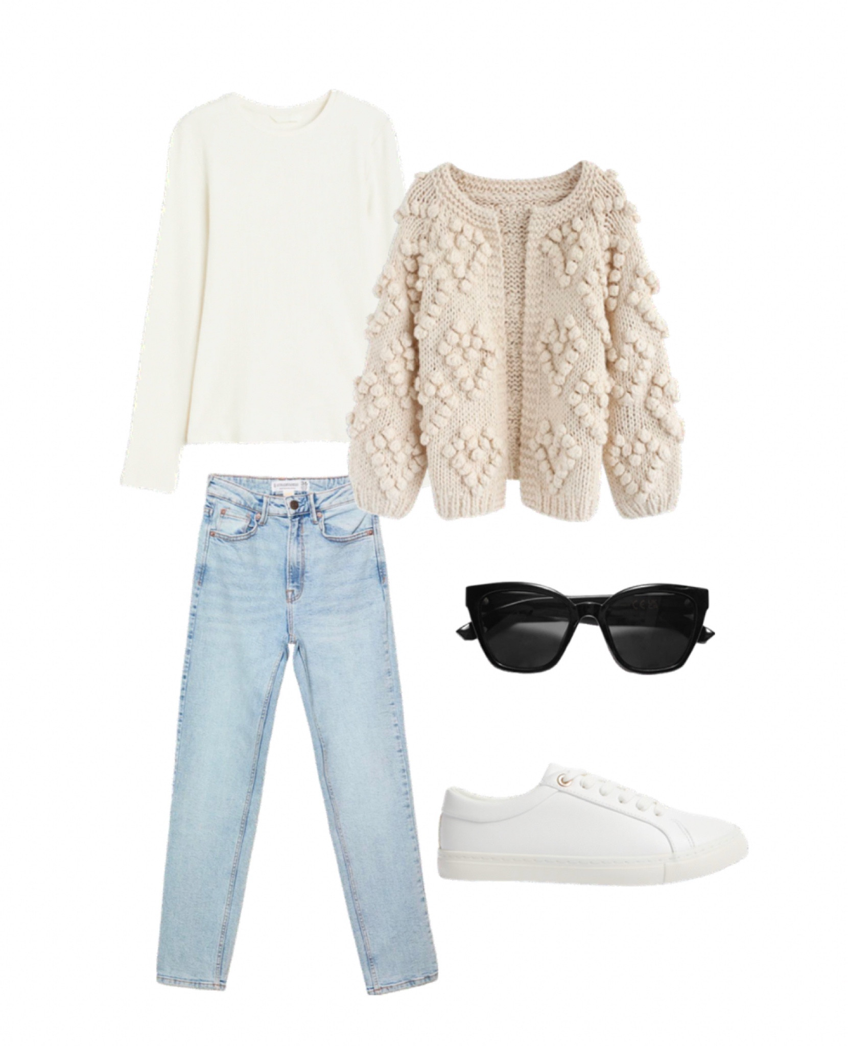 Pompom cardigan simple minimalist mum outfit

#LTKautumn #LTKuk #LTKeurope