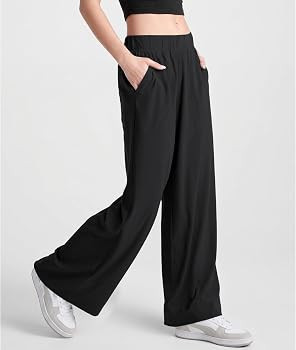 Wide Leg Pants for Women Casual Palazzo Pants Boho Flowy Summer Beach Lounge Trousers with Pocket... | Amazon (US)