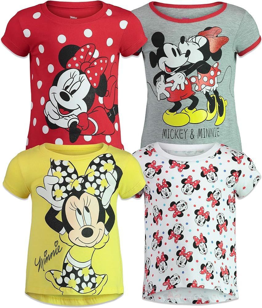 Disney Minnie Mouse 4 Pack Graphic T-Shirt | Amazon (US)