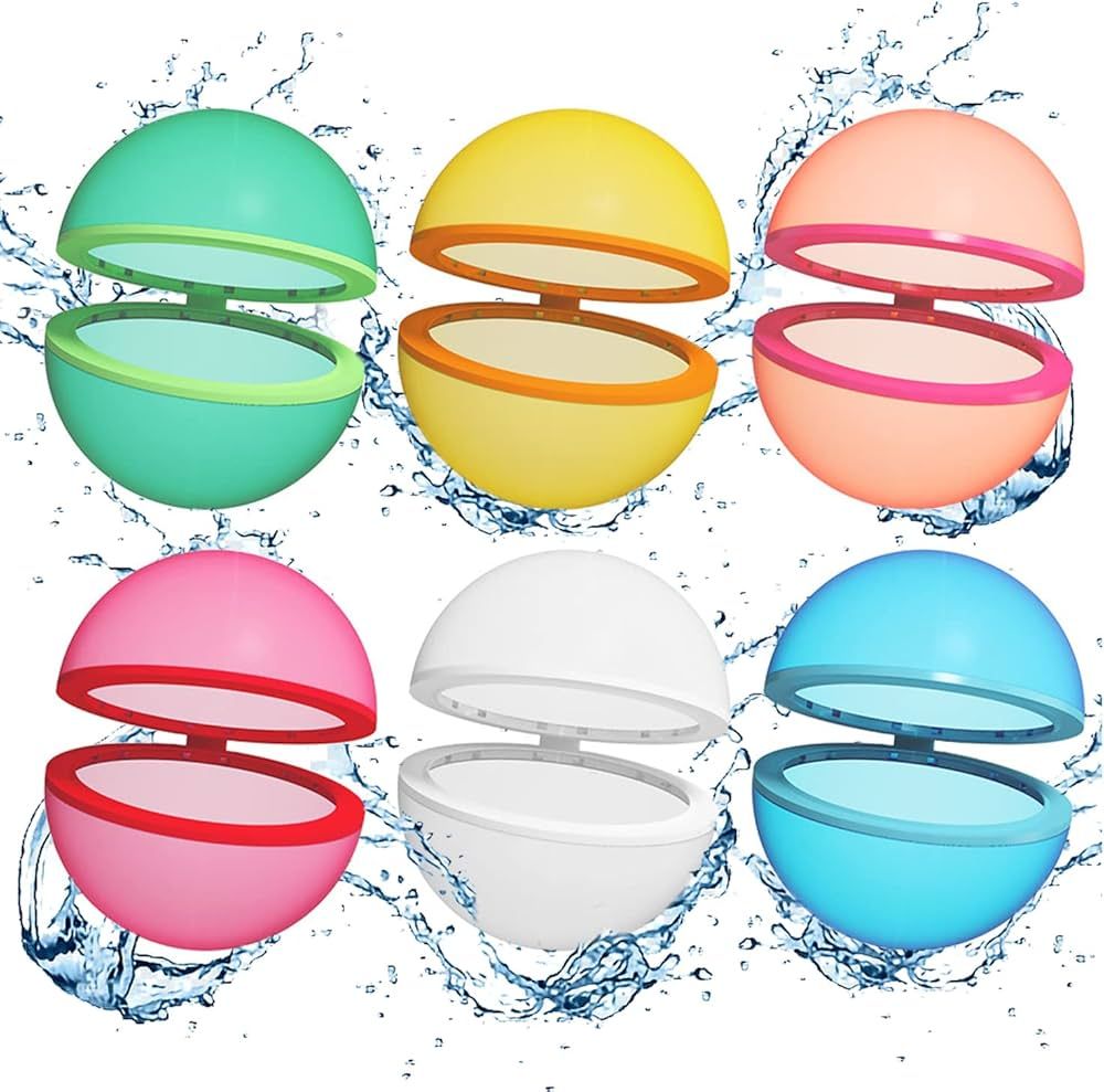 Reusable Water Balloons For Kids Adults Quick Refillable Self Sealing Silicone Water Bombs, Splas... | Amazon (US)