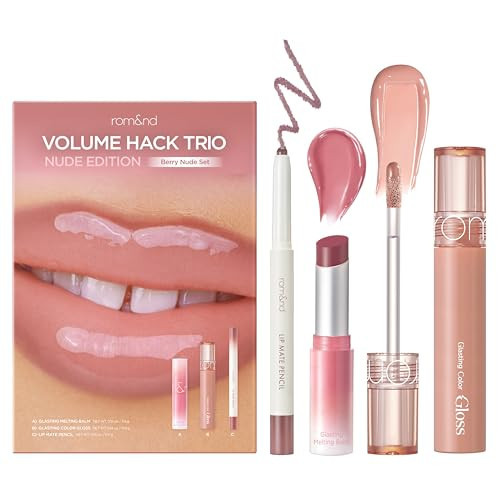 rom&nd Volume Hack Trio Berry Nude Set | 3-Step Plumping Lip Kit for Defined, High-Shine Lips | TikTok Viral Cool-Tone Gradient | Amazon (US)
