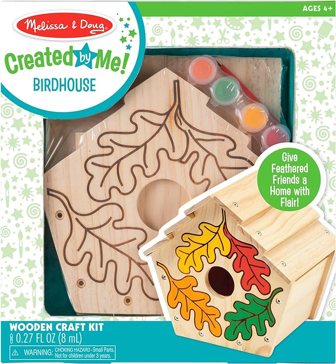 Melissa & Doug Created by Me! Birdhouse Build-Your-Own Wooden Craft Kit | DIY Bird House Kit For ... | Amazon (US)