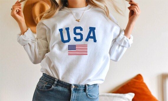 USA Sweatshirt, USA shirt, 4th of july sweatshirt, America shirt, 4th of July, patriotic shirt, 4... | Etsy (US)