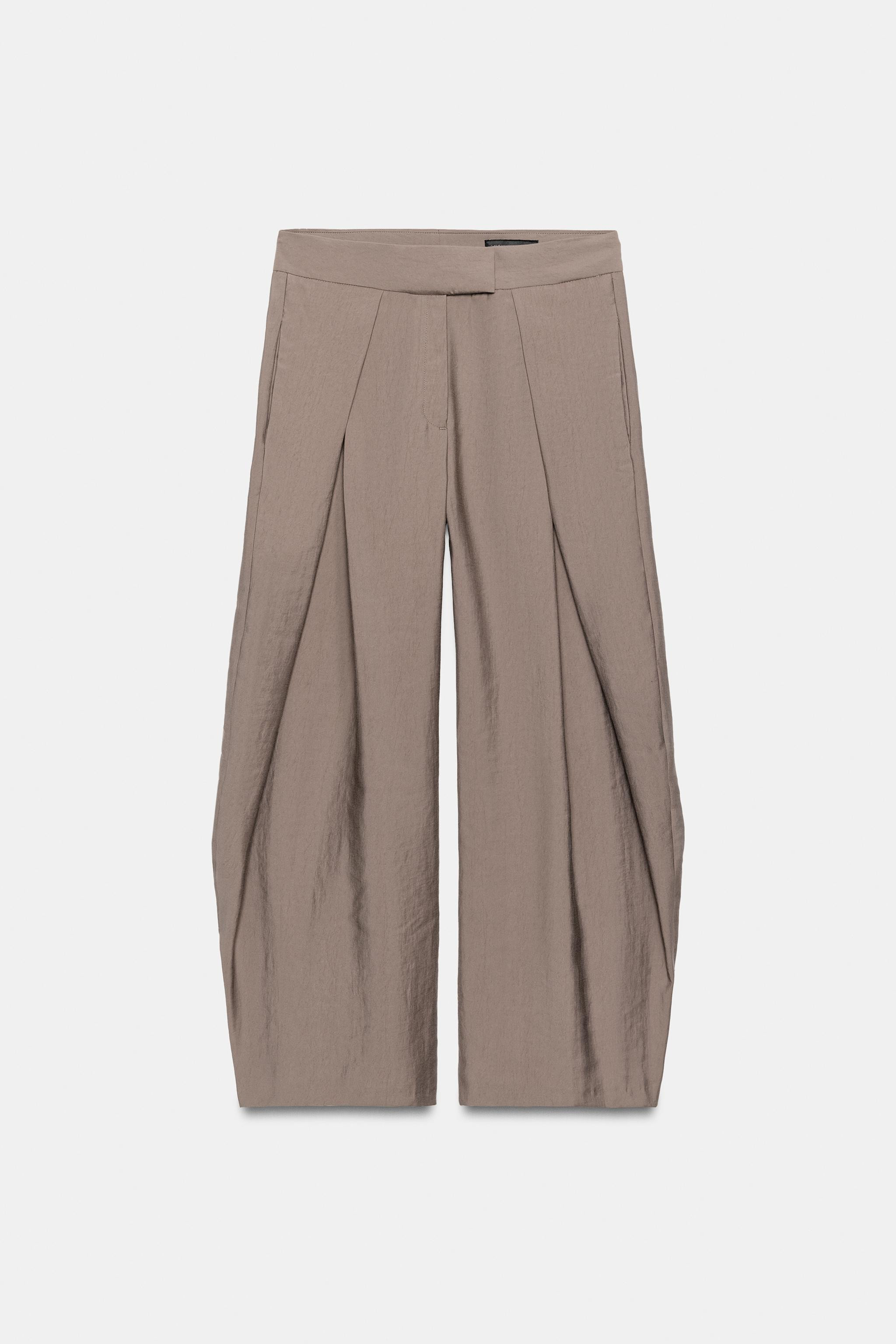 ZW COLLECTION WIDE-LEG DARTED TROUSERS | Zara US