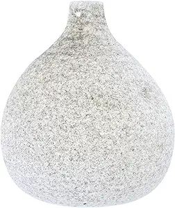 Creative Co-Op Small Textured Terracotta Narrow Top & Distressed Finish Vase, Cream | Amazon (US)