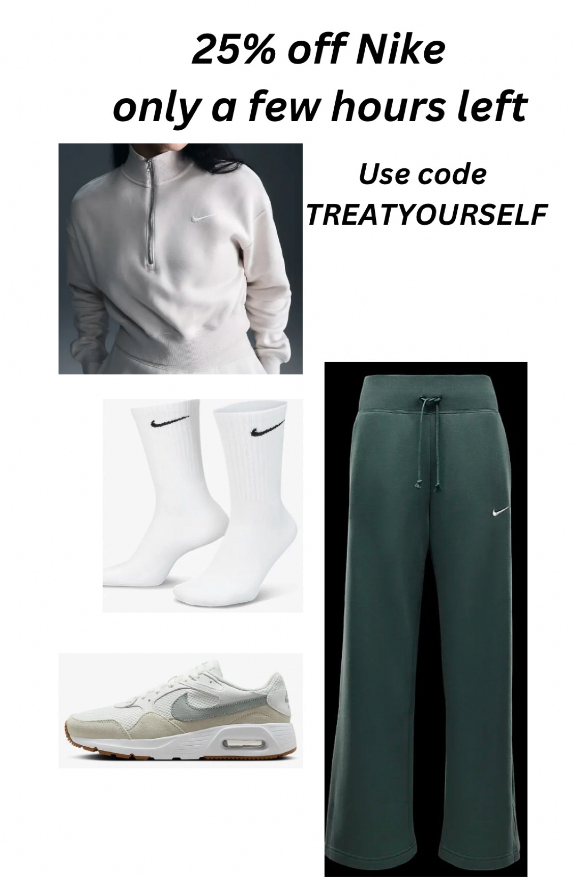 So many great deals at Nike. Sale ends soon. Use Code TREATYOURSELF

Christmas, Christmas shopping, athletic wear, gifts, 

#LTKMidsize #LTKSaleAlert #LTKActive