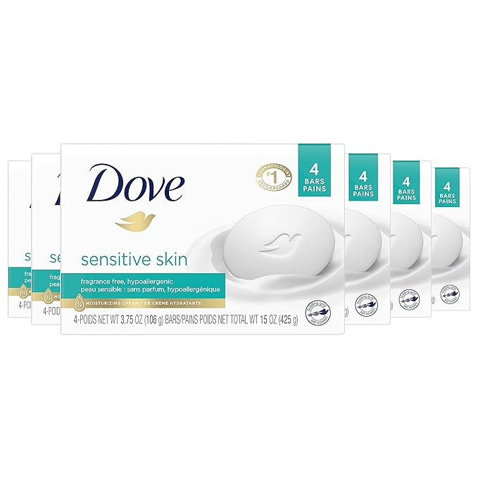 Dove Beauty Bar More Moisturizing Than Bar Soap for Softer Skin, Fragrance Free, Hypoallergenic S... | Amazon (US)