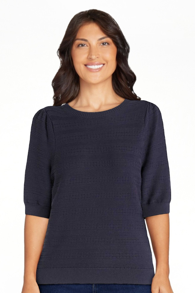 Free Assembly Women’s and Women's Plus Textured Sweater Tee with Puff Sleeves, Lightweight, Siz... | Walmart (US)
