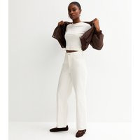 Women's White Adalae High Waisted Wide Leg Jeans New Look | New Look (UK)