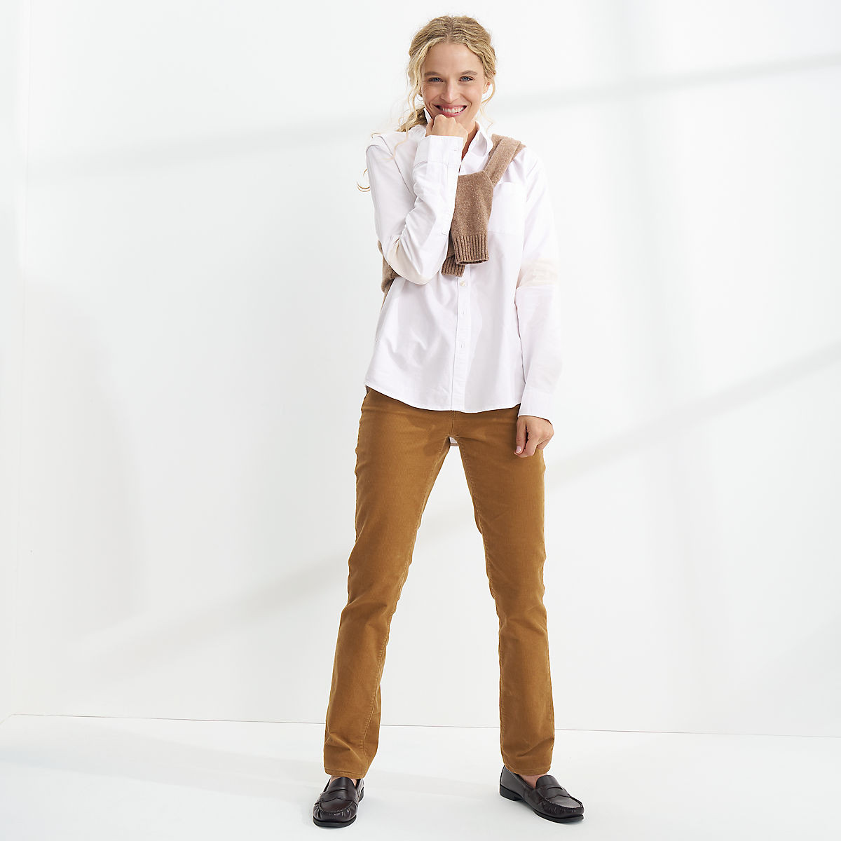 Women's High Rise Straight Leg Corduroy Pants | Lands' End (US)