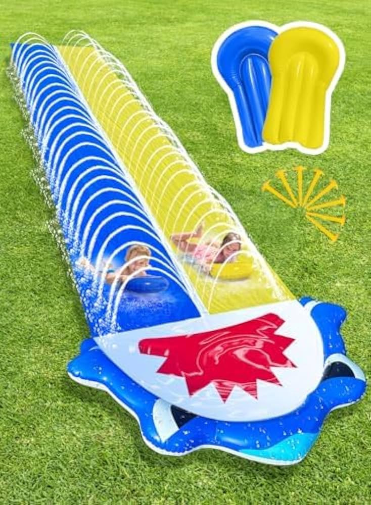 30FT Slip Lawn Water Slide Giant Slip water slides for kids backyard for Kids and Adults water sl... | Amazon (US)