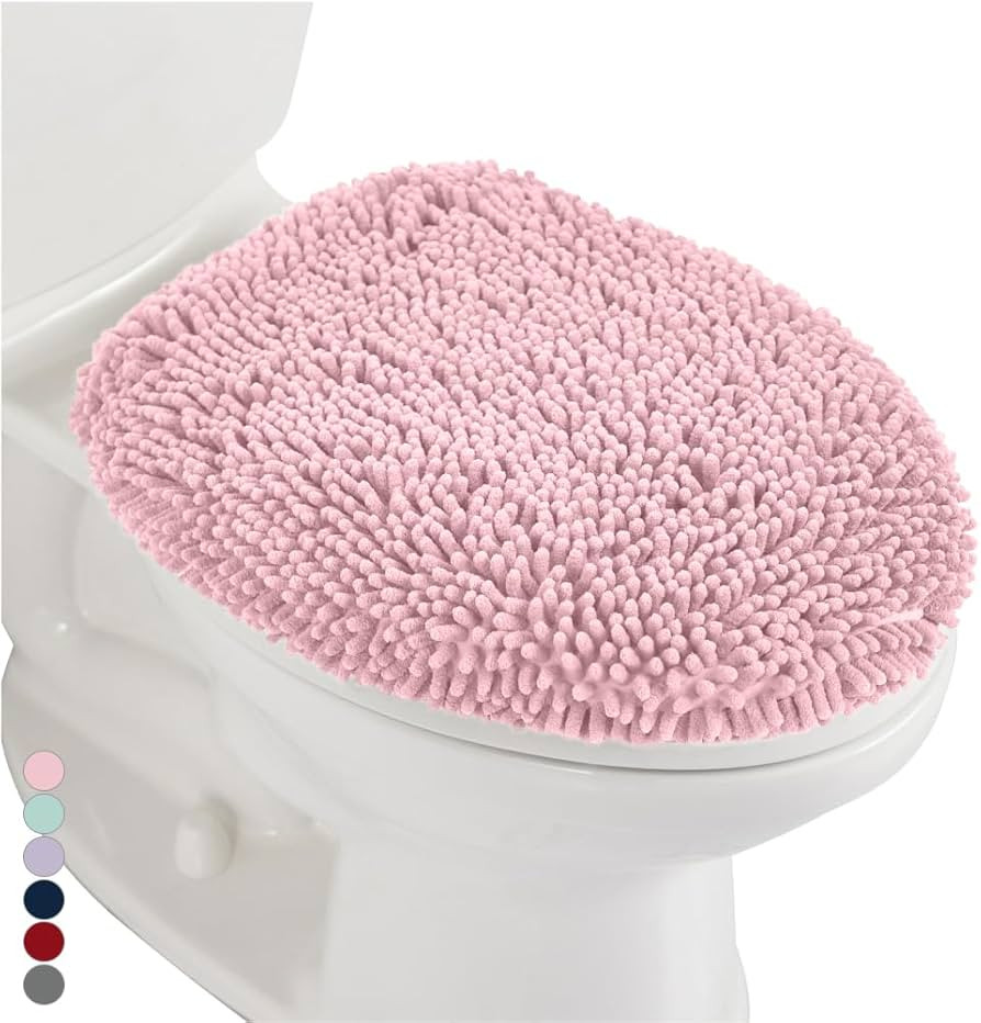 Gorilla Grip Soft Chenille Bathroom Toilet Lid Cover, Machine Washable Seat Covers, 17.5x15, Stay... | Amazon (US)