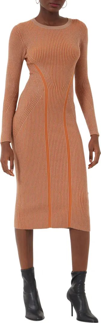 Simona Ribbed Long Sleeve Sweater Dress | Nordstrom