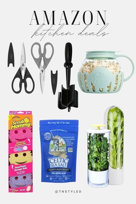 Some of my most use kitchen tools and gadgets. Popcorn maker, best sponges, herb saver, kitchen shears // amazon home

#LTKhome