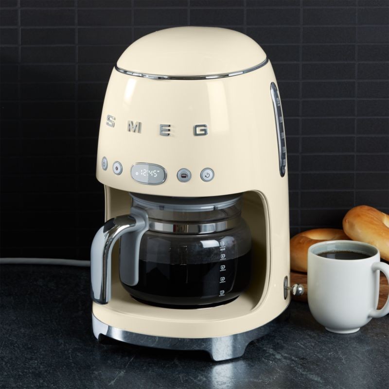 SMEG Cream Drip Coffee Maker + Reviews | Crate and Barrel | Crate & Barrel