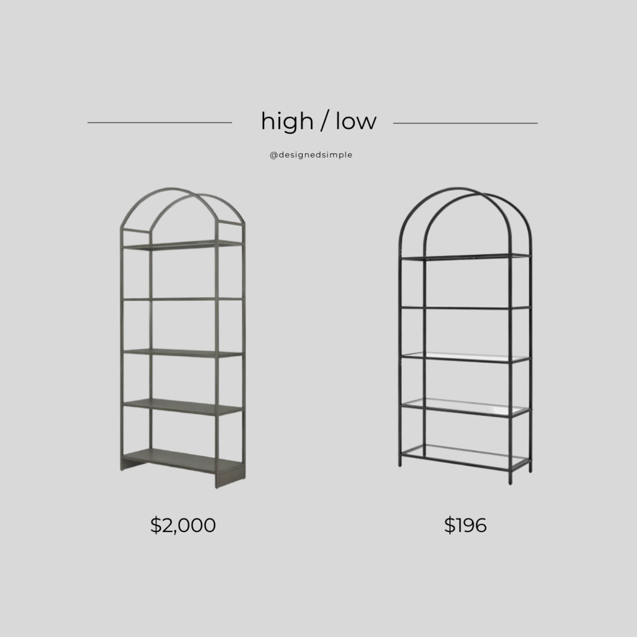 Metal bookcase, arched bookcase, metal bookshelf, arched bookshelf, get the look, high low 

#LTKsalealert #LTKhome