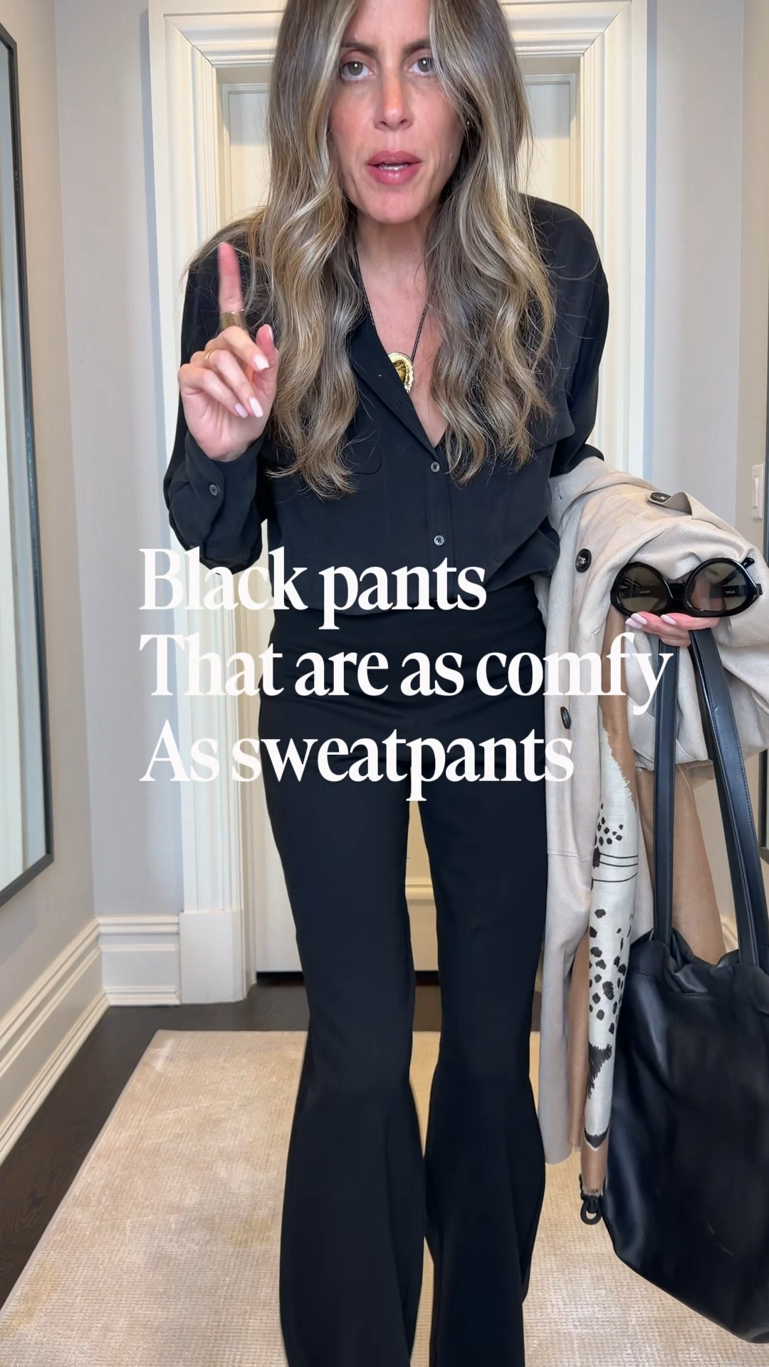The dream combo: polished look, sweatpant comfort 🖤
These black pants are the kind you can wear all day and still feel put together.
Styled simply, they instantly elevate everyday outfits without sacrificing ease.
#quincepartner @onequince 

#LTKgrwm #LTKOver40 #LTKootd