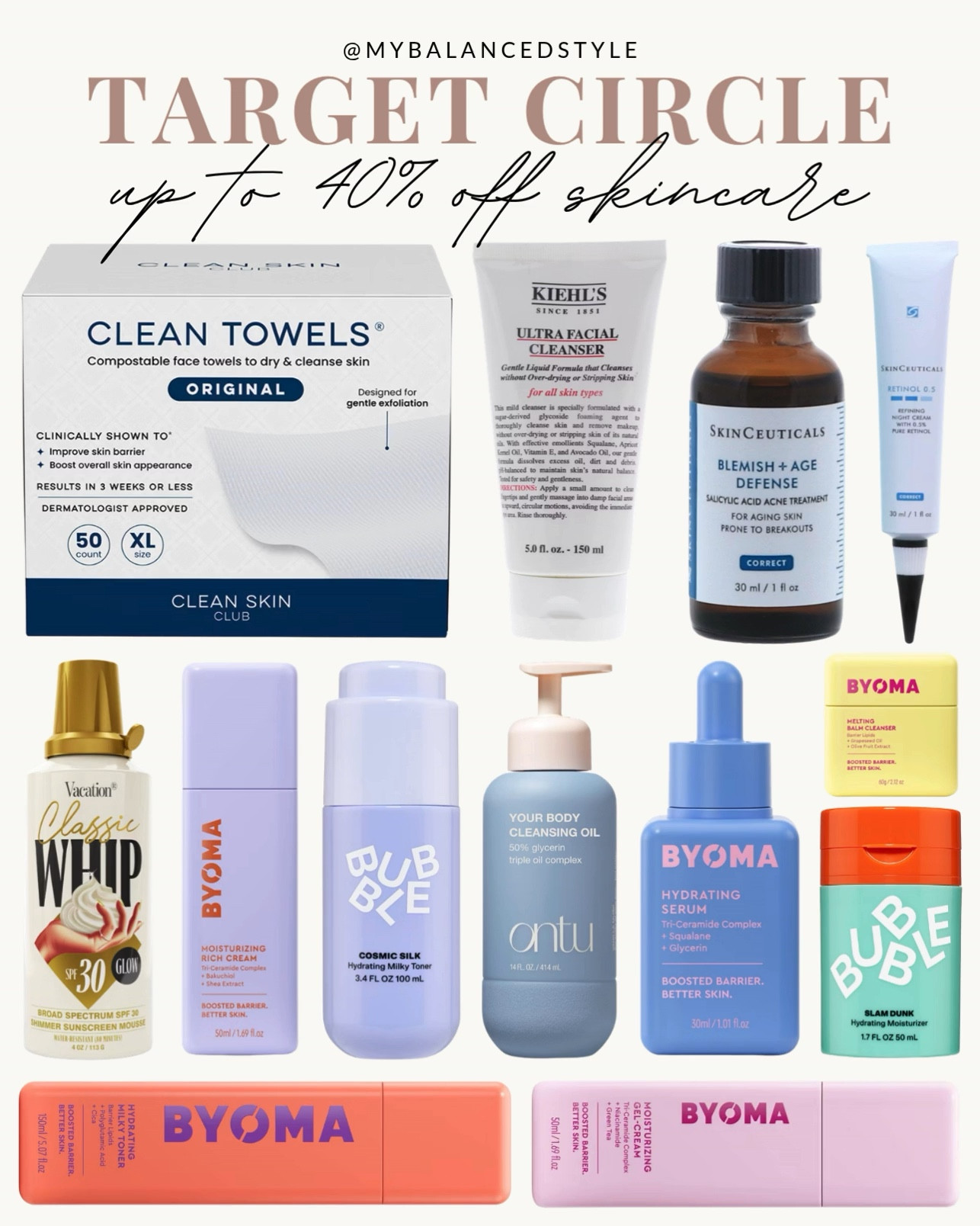 Target circle sale up to 40% off skincare

daily skincare routine essentials
glowing skin routine products
hydrating skincare for dry skin
acne prone skincare routine
anti aging skincare must haves
clean skincare beauty routine
sensitive skin soothing products
morning and night skincare routine
medical grade skincare favorites

#LTKBeauty #LTKSeasonal #LTKSaleAlert