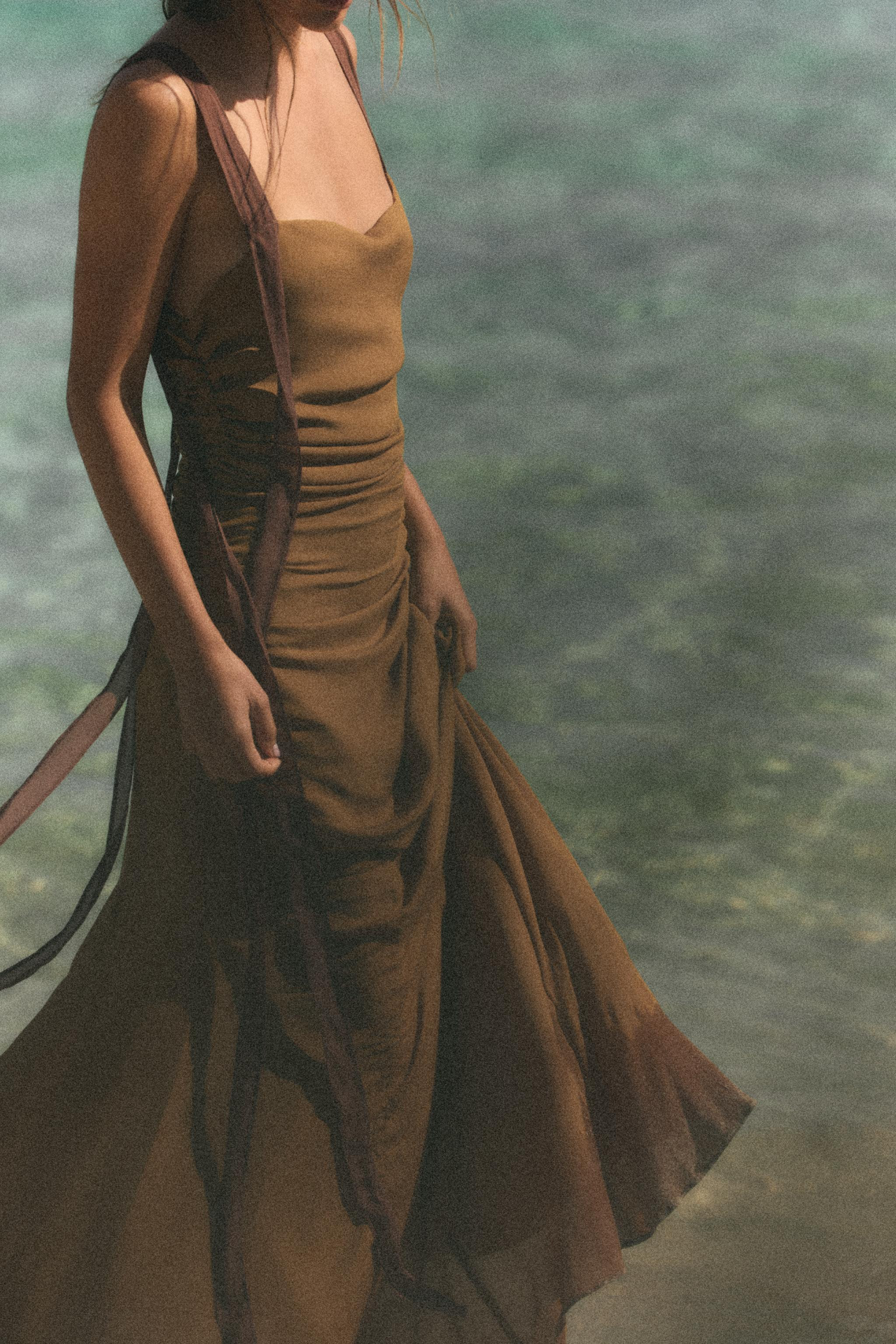 DRAPED GEORGETTE DRESS | Zara US