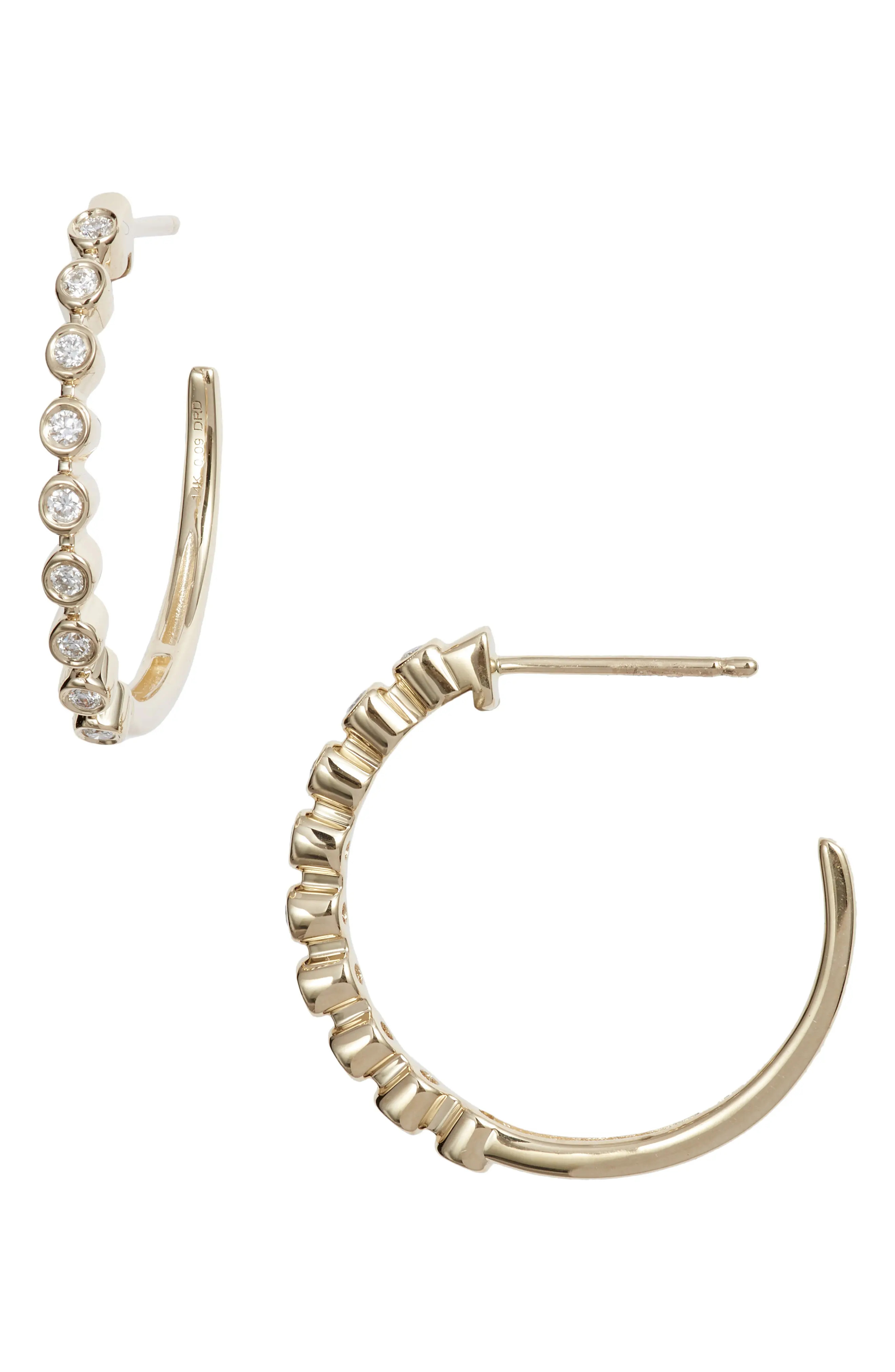 Women's Dana Rebecca Lulu Jack Diamond Hoop Earrings | Nordstrom