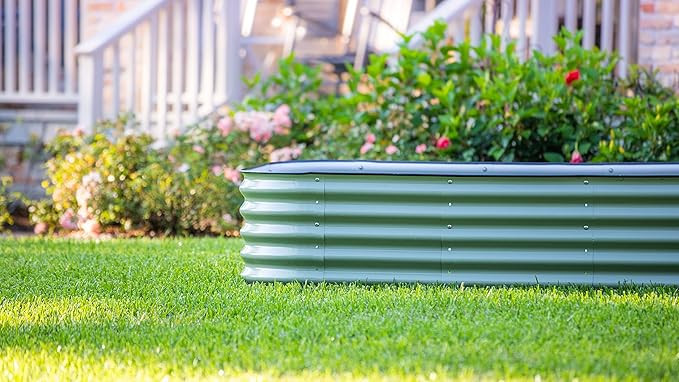 Vego Garden Aluzinc Raised Garden Bed Kits, 17" Tall 9 in 1 Modular Metal Raised Planter Bed for ... | Amazon (US)