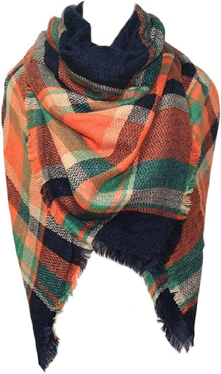 Plaid Scarf Soft Warm Tartan Shawl Cape Blanket Scarves Fashion Wrap | Amazon (US)