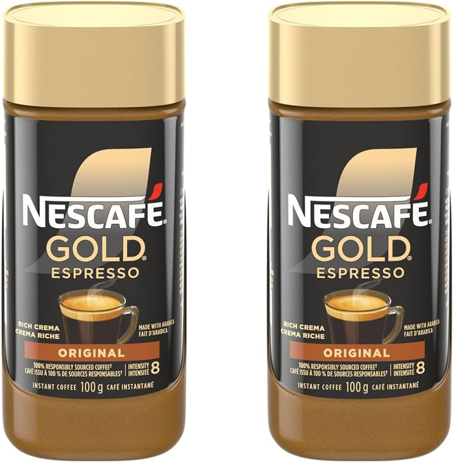 NESCAFE Gold Espresso Instant Coffee, 100g/3.5oz, Jar (2 Pack), {Imported from Canada} | Amazon (US)