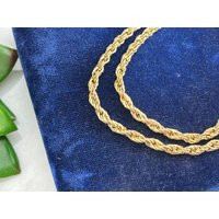 Gold Chain Necklace - Chunky Thick Vintage Costume Jewelry Rope | Etsy (US)