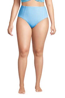 Women's Plus Size Chlorine Resistant Retro High Waisted Bikini Bottoms | Lands' End (US)