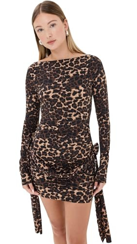 Lioness Women's Glory Mini Dress, Leopard, Print, Brown, XXXL | Amazon (US)