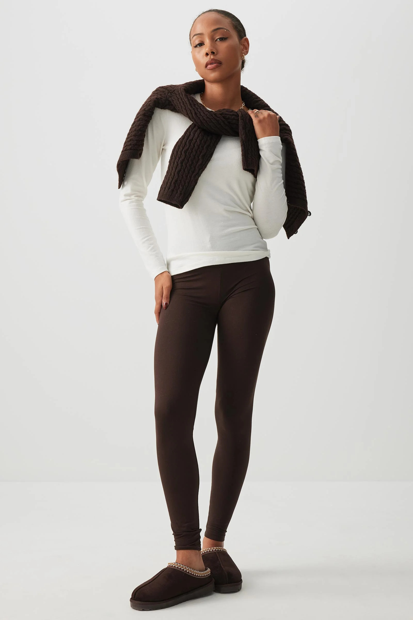 Super Soft Wide Waistband Leggings | Ardene