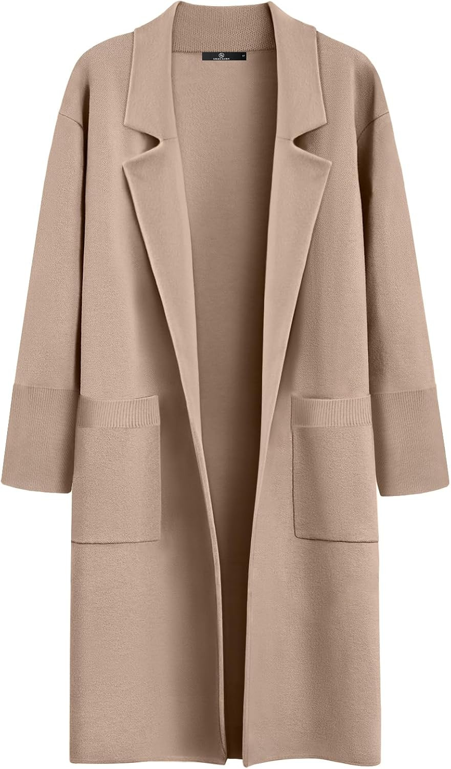 LILLUSORY Women's Long Cardigan Sweaters Fall Oversized Jacket Trench Coats | Amazon (US)