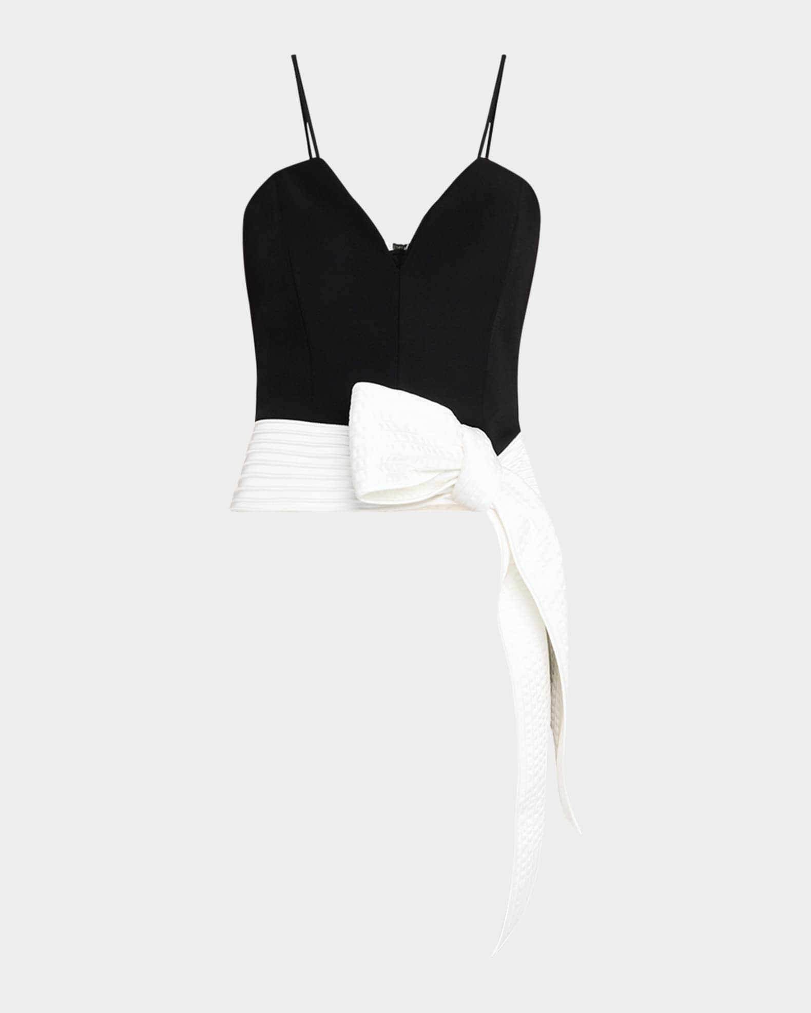 Ungaro Cropped Tie-Waist Bustier Top | Neiman Marcus