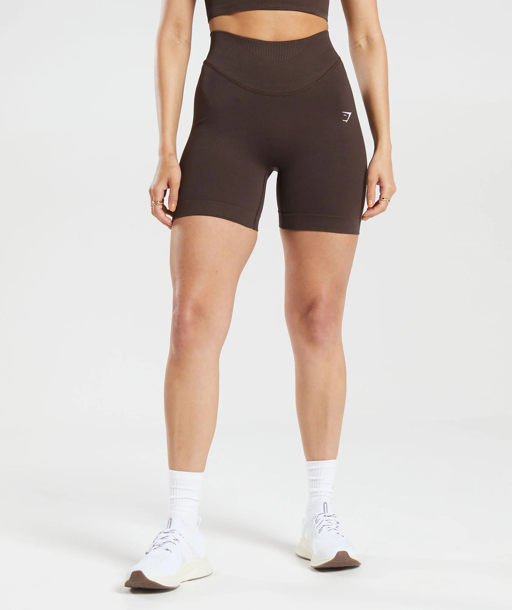 Gymshark Sweat Seamless Shorts - Shadow Brown | Gymshark US