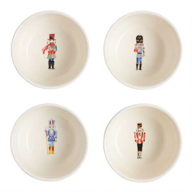 Watercolor Nutcracker Bowls 4 Pack | World Market