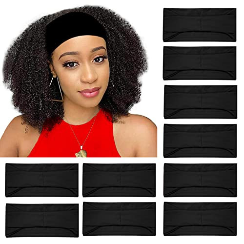 RITOPER Black 10 Pack Yoga Workout Headbands for Women and Girls, Wide Elastic Thick Head Bands Turban Head Wrap, Non Slip No Headache Sweat Bands for Hiking, Tennis, Cycling, Running | Amazon (US)