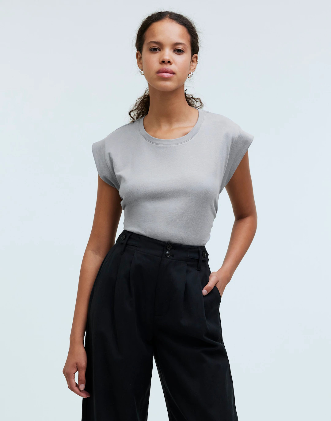 Side-Cinch Muscle Tee in Stripe | Madewell