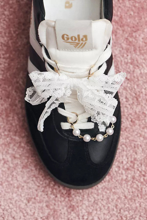 Lace Bow Shoe Charm Set | Anthropologie (US)
